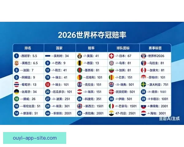 世界杯竞猜赔率分析：深度解读热门球队胜算与投注策略